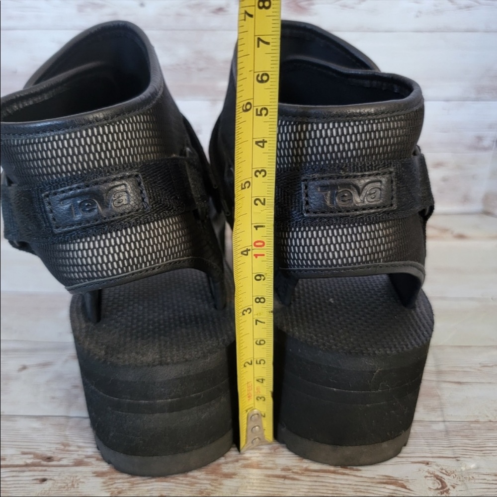 Teva Indio Jewel Black Platform Sandals - Picture 5 of 9